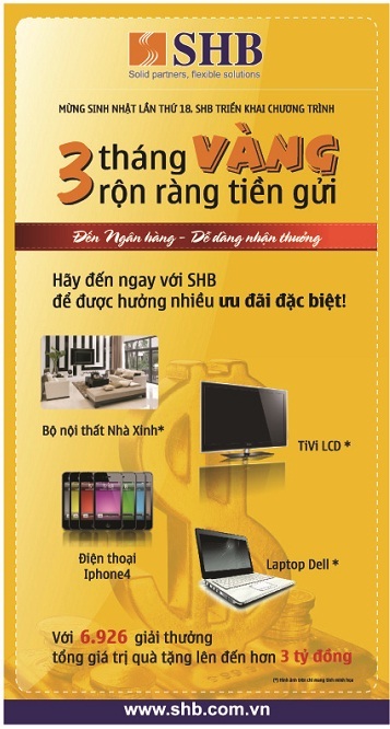  “Ba tháng vàng - rộn ràng tiền gửi” cùng SHB - 1
