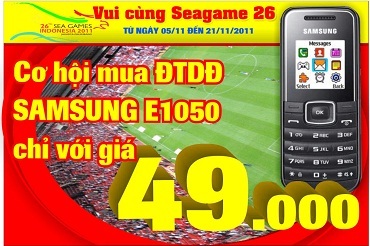 Đoán đúng - trúng ĐTDĐ Samsung E1050 với giá 49.000đ - 1 Đoán đúng - trúng ĐTDĐ Samsung E1050 với giá 49.000đ - 1