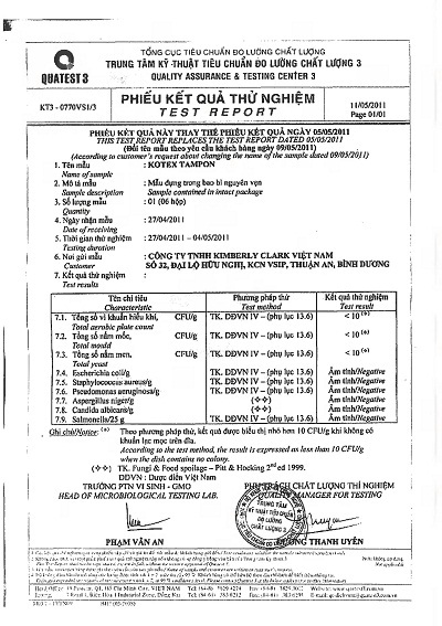 Băng vệ sinh Kotex Tampon phân phối tại Việt Nam hoàn toàn an toàn - 1