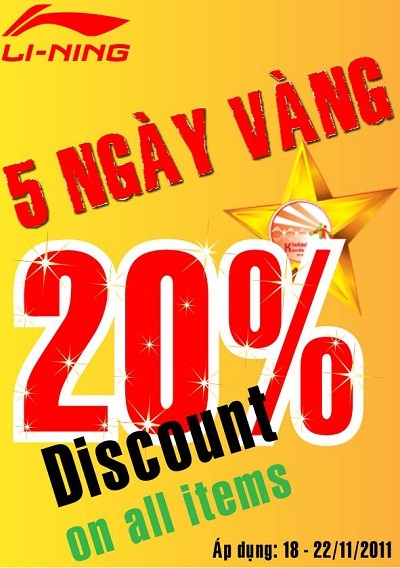 LiNing: Hòa mình cùng nhịp đập Seagame với 5 ngày vàng mua sắm - 1 LiNing: Hòa mình cùng nhịp đập Seagame với 5 ngày vàng mua sắm - 1