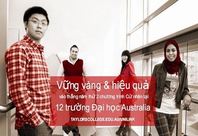 Hội thảo: Taylors Unilink - Cơ hội học bổng và vào thẳng năm 2 các trường ĐH Úc - 1 Hội thảo: Taylors Unilink - Cơ hội học bổng và vào thẳng năm 2 các trường ĐH Úc - 1