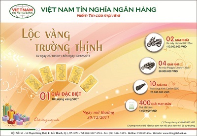Hưởng thịnh vượng cùng chương trình “Lộc Vàng Trường Thịnh” tại Ngân hàng TMCP Việt Nam Tín Nghĩa - 1 Hưởng thịnh vượng cùng chương trình “Lộc Vàng Trường Thịnh” tại Ngân hàng TMCP Việt Nam Tín Nghĩa - 1