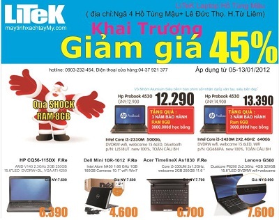 Litek Hồ Tùng Mậu Khai Trương giảm giá 45% - 1 Litek Hồ Tùng Mậu Khai Trương giảm giá 45% - 1