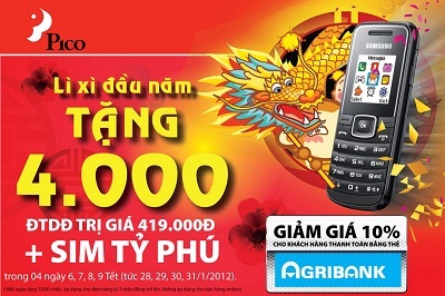 Pico lì xì đầu năm 4000 điện thoại di động kèm sim tỷ phú - 1 Pico lì xì đầu năm 4000 điện thoại di động kèm sim tỷ phú - 1