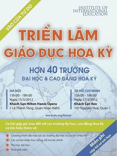 Triển lãm Giáo dục đại học Hoa Kỳ 2012 - “Giấc mơ Mỹ” đang ở rất gần bạn