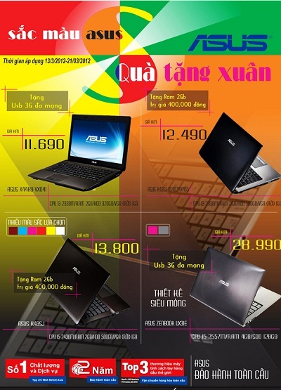 Sắc màu Asus - Quà tặng Xuân - 1 Sắc màu Asus - Quà tặng Xuân