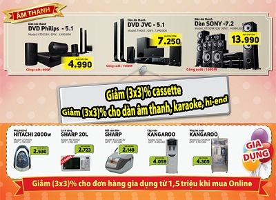 Siêu thị ồ ạt “lên cơn” khuyến mãi online 