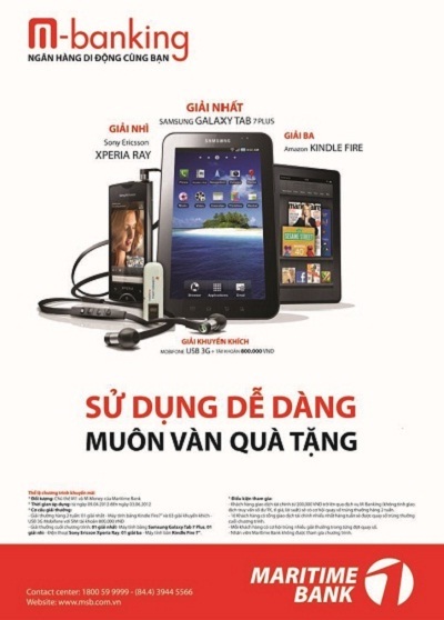 Giao dịch một “cửa” với dịch vụ Ngân hàng điện tử M-banking
