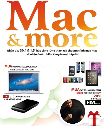 Mua máy tính MAC: nhân niềm vui, thêm quà tặng - 1 Mua máy tính MAC: nhân niềm vui, thêm quà tặng