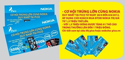 Cơ hội trúng lớn cùng NOKIA - Duy nhất tại PICO - 1 Cơ hội trúng lớn cùng NOKIA - Duy nhất tại PICO