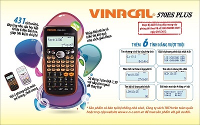 Máy tính bỏ túi thế hệ mới : Vinacal 570ES Plus - 2 Dựa trên nhu cầu này, dòng máy tính bỏ túi thế hệ mới