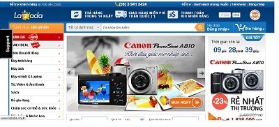 Trang chủ website Lazada.vn