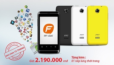 FPT F8: Smartphone 3G giá tốt nhất trên thị trường. - 3 FPT F8 với giá hấp dẫn 2.190.000, được tặng kèm 1 nắp lưng thời trang.