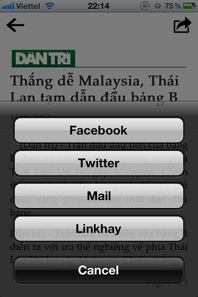 Chia sẻ đường link lên mạng xã hội, email hoặc Linkhay.