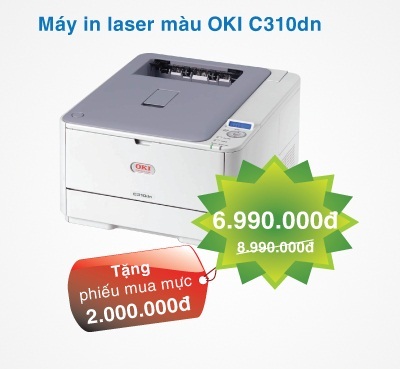 Máy in laser màu OKI tung 1,2 tỉ kích cầu 2012 - 1 Máy in laser màu OKI C310dn