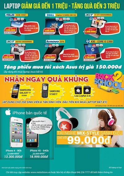 Tháng vàng Smartphone tại Viettelstore - 2 Tháng vàng Smartphone tại Viettelstore
