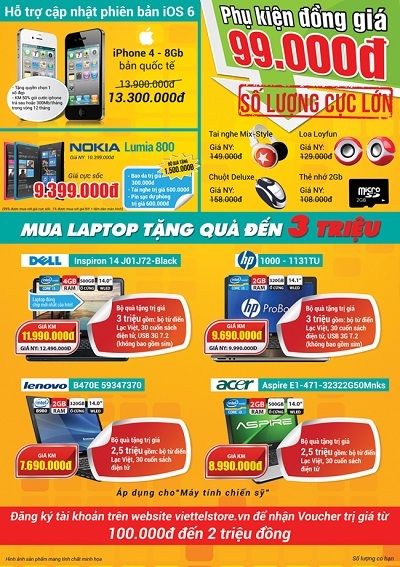 Mua Nokia Asha nhận ngay quà sành điệu tại Viettelstore - 2 Cũng trong thời gian này, khách hàng đăng ký tài khoản trên website