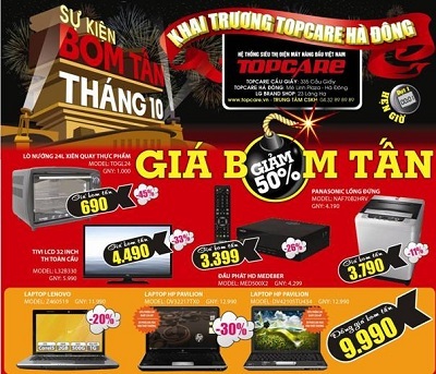 “Bom tấn”…. phá băng thị trường điện máy - 2 Sự kiện bom tấn tháng 10 của Topcare hứa hẹn mang lại sự hứng khởi cho người tiêu dùng.