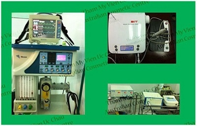 Phẫu thuật khuôn mặt 3D tại thẩm mỹ Úc Châu - 6 Thiết bị theo gây mê và theo dõi nhịp tim