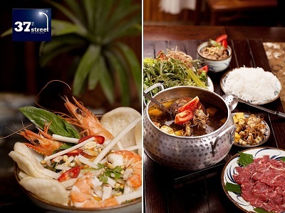 Phố ngon 37 - địa điểm lý tưởng thời bão giá - 2 Nộm ngó sen tôm thịt (85.000đ/đĩa) và lẩu riêu cua bắp bò (60.000đ/1 người)