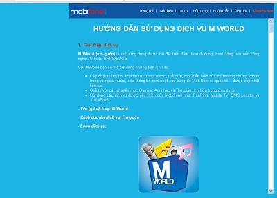 M World, thế giới thông tin trong tầm tay