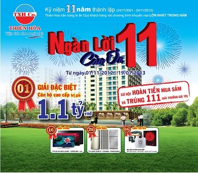 Mua sắm miễn phí - Trúng nhà bạc tỷ - 1 Ưu đãi vàng – Tri ân khách hàng