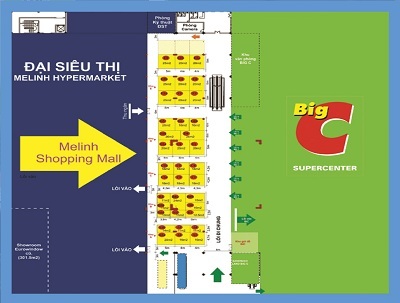 Mặt bằng Quy hoạch Trung tâm mua sắm Melinh Shopping Mall