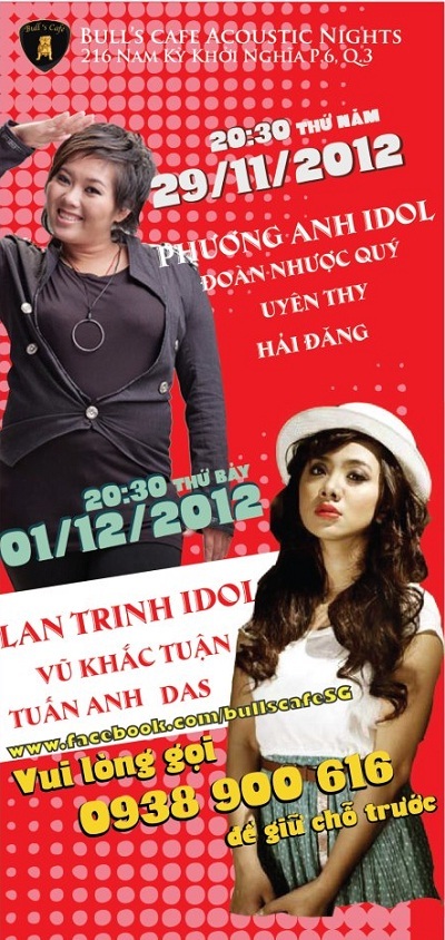 Acoustic với Phương Anh Idol và Lan Trinh Idol tại Bull’s Café - 1 Acoustic với Phương Anh Idol và Lan Trinh Idol tại Bull’s Café