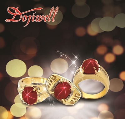 Trang sức gắn đá Ruby Sao - Đẳng cấp của người thành đạt - 2 Nhẫn dành cho phái nam gắn Ruby sao
