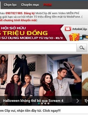 Đăng ký dịch vụ MobiClip, bạn có cơ hội trúng 15 triệu đồng từ MobiFone