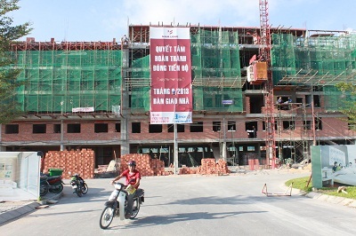 Công trình thực tế tại dự án Ehome 3 Tây Sài Gòn. Ảnh Mạnh Khởi.