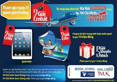 Cùng chia sẻ cậu chuyện của bạn về nước Anh và giành những giải thưởng hấp dẫn ngay từ bây giờ.