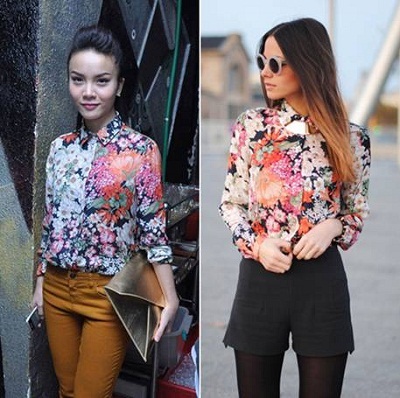 Zara Outlet “đánh bay” thời trang xách tay - 1 Yến Trang và Yến Nhi cập nhật xu hướng sơmi floral print từ Zara.
