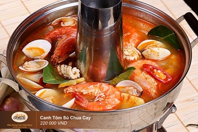 Khai trương nhà hàng Cơm Việt Nam - 228 Bà triệu - 10 Canh tôm sú chua cay