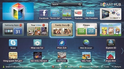 Phát triển ứng dụng trên Smart TV tại Việt Nam: Cuộc đua mới đã bắt đầu? - 1 Các ứng dụng đang được yêu thích trên Samsung Smart TV hiện nay.