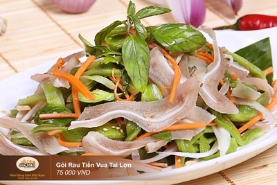 Khai trương nhà hàng Cơm Việt Nam - 228 Bà triệu - 5 Gỏi rau tiến vua tai lợn