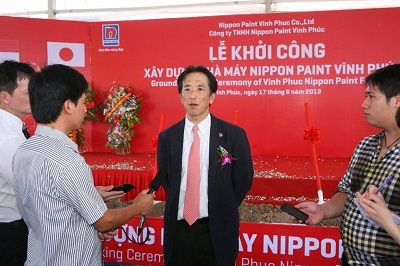 Ông Fujita Tetsuro, Giám đốc Điều hành, NMC, Singapore trả lời phỏng vấn sau buổi lễ.