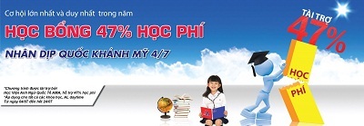 Tài trợ 47% học phí nhân dịp Quốc khánh Mỹ - 1 Tài trợ 47% học phí nhân dịp Quốc khánh Mỹ