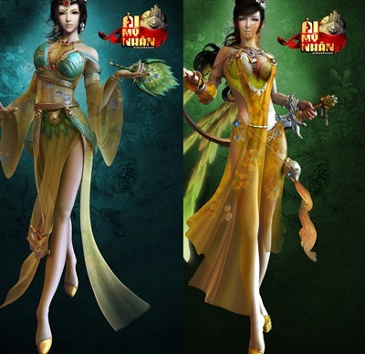 Hình tượng A Phòng và Trường Lạc trong game Ải Mỹ Nhân