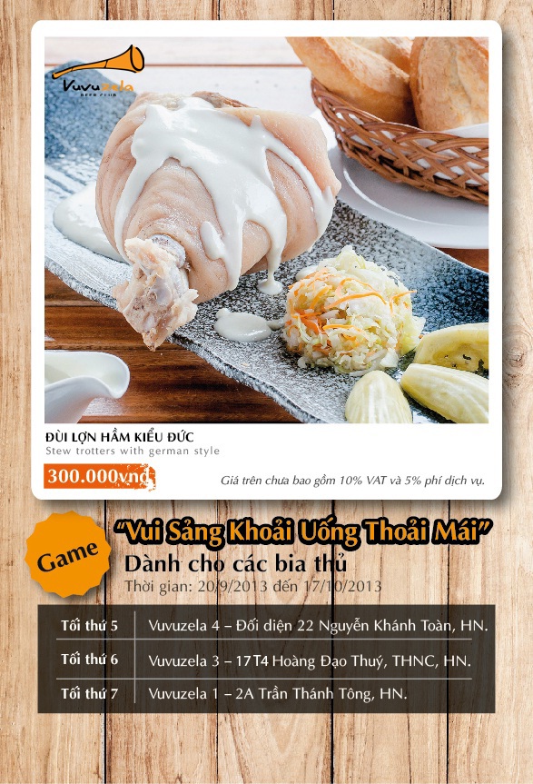Vui sảng khoái - uống thoải mái tại lễ hội bia của Vuvuzela - 2 Theo anh Nguyễn Minh Thành, một khách hàng quen của Vuvuzela cho biết: “