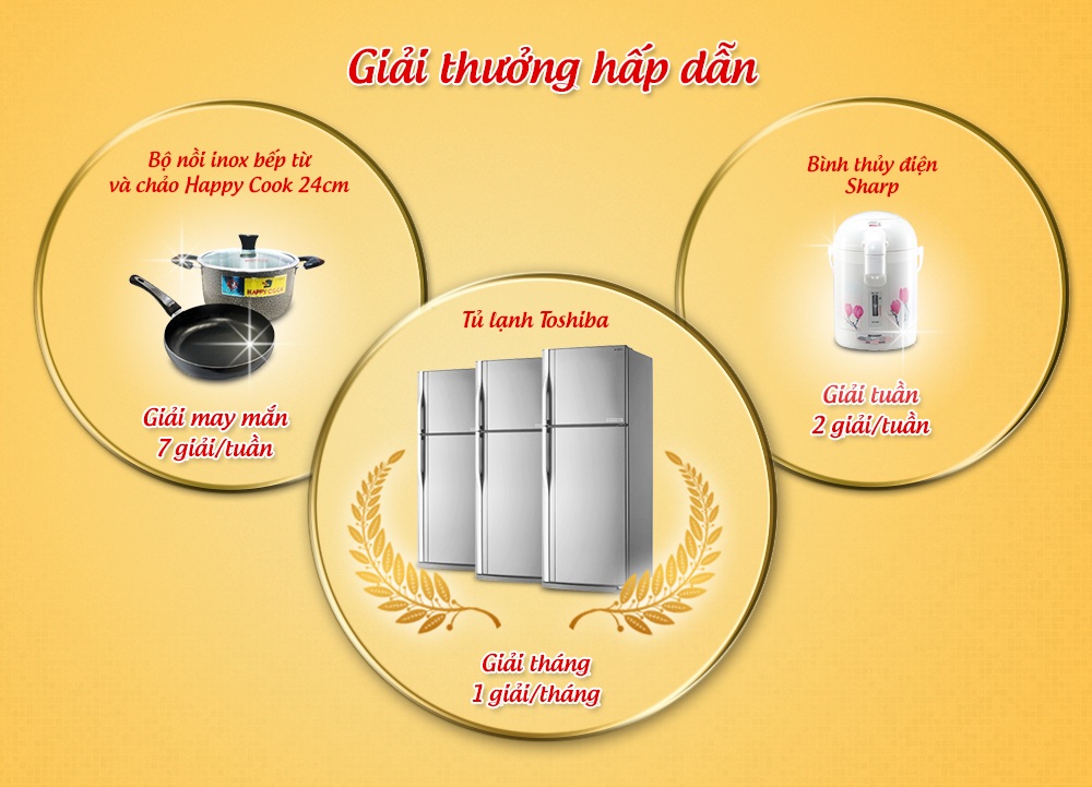 Tuyệt chiêu nấu ngon cùng Mayonnaise, có thể bạn chưa biết? - 1 Những giải thưởng hấp dẫn từ cuộc thi “Nấu ngon cùng
Aji-mayo”.