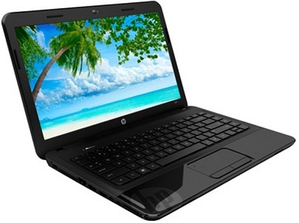 Laptop HP 1000 - vô đối trong tầm giá - 1 Hoa văn chìm hình logo HP trên nên đen piano sang trọng, đẹp mắt