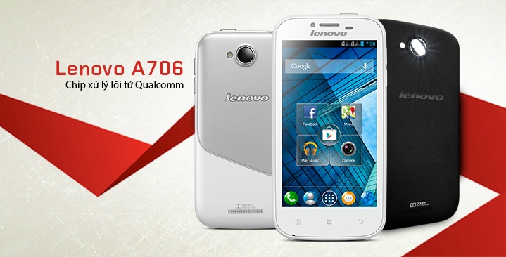FPT tung ra hàng loạt smartphone phiên bản mới - 4 Lenovo A706: Màu mới – giá không đổi