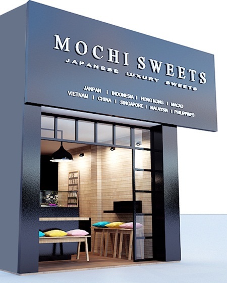 Mochi Sweets Boutique Quán Thánh thiết kế vẫn theo tông màu đen truyền thống vô cùng sang trọng