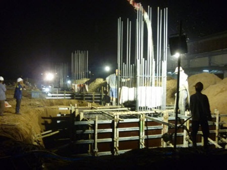 Thi công đổ bê tông móng block A3- dự án SunView Town