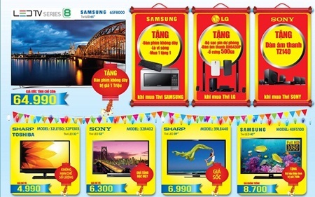 Siêu thị Điện máy HC: Tết đến xuân sang ngập tràn quà tặng - 2 Bên cạnh đó nhiều mặt hàng khác cũng có giá cực kỳ hấp dẫn