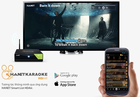 Ứng dụng HANET Smart List HDAir đang hoạt động trên các thiết bị thông minh cầm tay