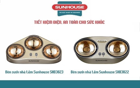 Đèn sưởi Sunhouse: Tiết kiệm điện, an toàn cho sức khỏe người tiêu dùng - 3 Bóng đèn được bao phủ lớp mạ vàng giúp làm giảm độ chói sáng nhưng không làm giảm hiệu quả làm ấm