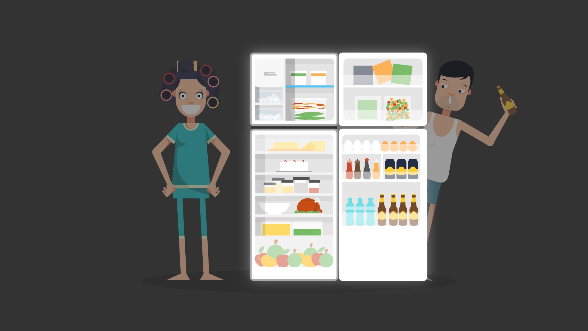 Nhưng với chị em, đó là kho “dự trữ lương thực” được sắp xếp theo đặc điểm của từng loại thực phẩm.