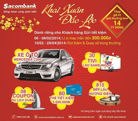 “Khai xuân đắc lộc” với Sacombank - 1 “Khai xuân đắc lộc” với Sacombank